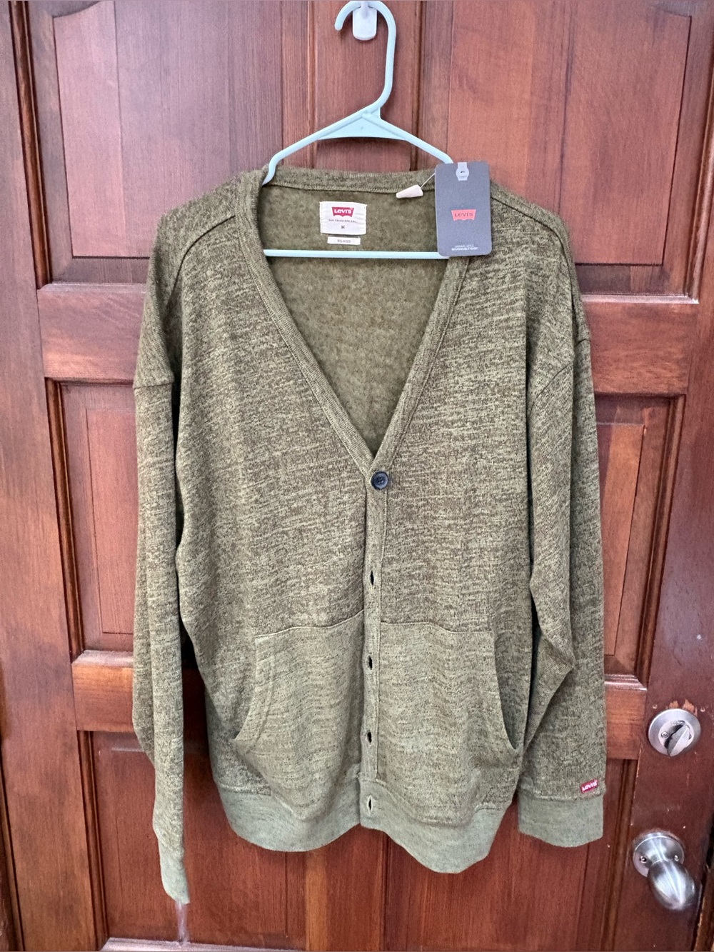 Levi's Olive Green Men's Cardigan Sweater. New.
